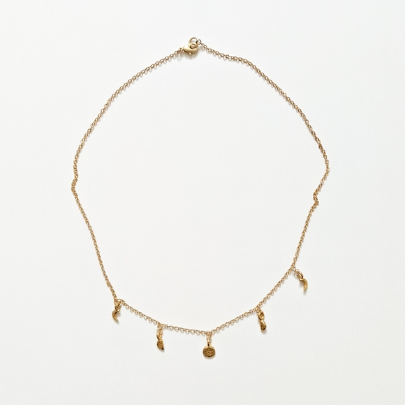 Moon Phases Gold-plated Necklace - Picture 4 of 6